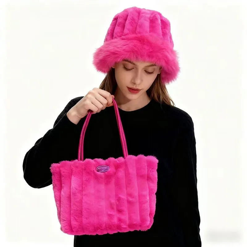 👜 Sac à Main en Peluche – Élégant, Tendance & Grande Capacité